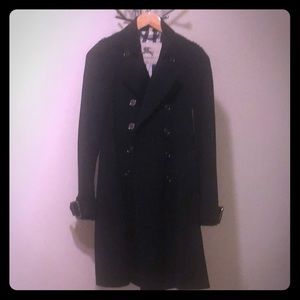Burberry London Thin Wool Stretch Trench Coat